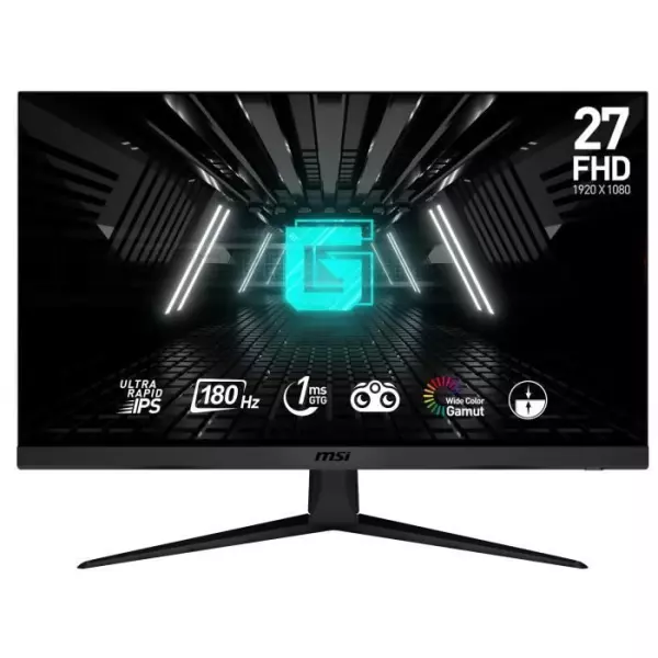 Écran PC Gamer - MSI - G2712F - 27 - Dalle Fast IPS - FHD - 1 ms - 180 Hz - Adaptive Sync - DP + HDMI - Compatible VESA