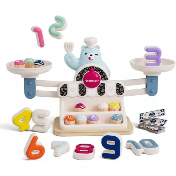 Ours Yummy Balance - TOP BRIGHT - Cupcakes - Plateaux de Balance - Équilibre - Chiffres - Comptage