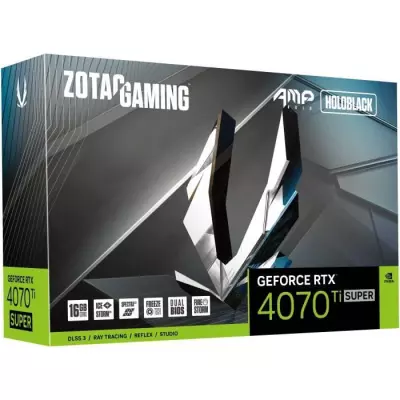 ZOTAC - Carte Graphique - Nvidia GeForce RTX 4070 Ti Super Amp Holo 16