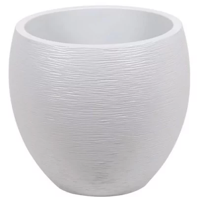 Pot de fleur EDA rond Graphit Ø50cm - Contenance 46L - Blanc cérusé