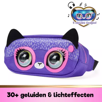 Purse Pets - SAC BANANE GUÉPARD - COMPAGNON INTERACTIF FORMAT SAC CEINTURE - Animal Interactif Avec 30 Sons Réactions Et Effets