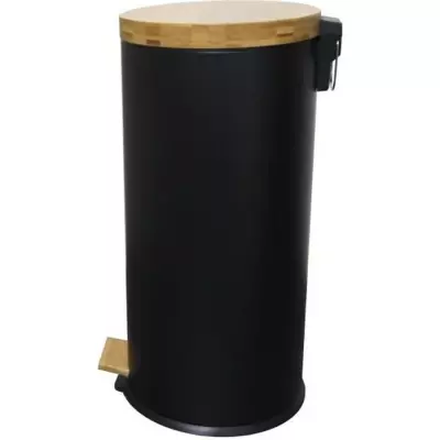 KITCHEN MOVE Poubelle de cuisine a pédale Forest - 30L - Noir mat