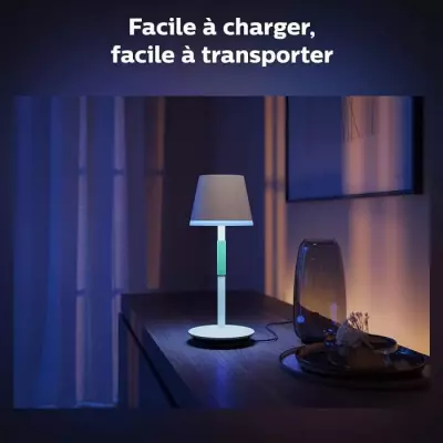 Philips White and Color Ambiance, lampe a poser portable Hue Belle, co