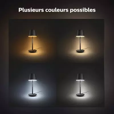 Philips White and Color Ambiance, lampe a poser portable Hue Belle, co