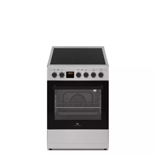 Cuisiniere vitrocéramique CONTINENTAL EDISON CECV50FCS - 4 feux - L49.5 x H82.7 xP58 cm- Silver