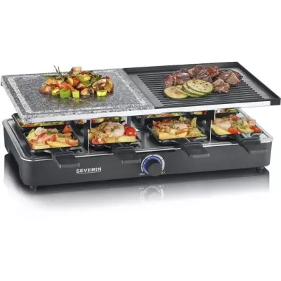 Raclette Gril SEVERIN - RG2376 - 8 personnes - Pierre de Cuisson Natur