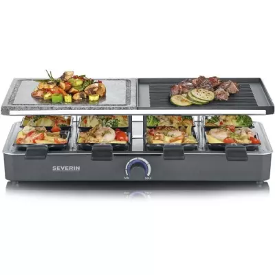 Raclette Gril SEVERIN - RG2376 - 8 personnes - Pierre de Cuisson Natur