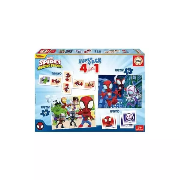 2 jeux éducatifs basiques et 2 puzzles - EDUCA - Educa Superpack Spidey & His Amazing Friends