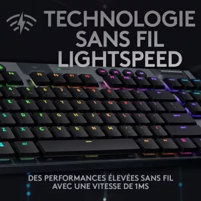 Clavier Logitech Clavier gaming mécanique RVB sans fil LIGHTSPEED G91