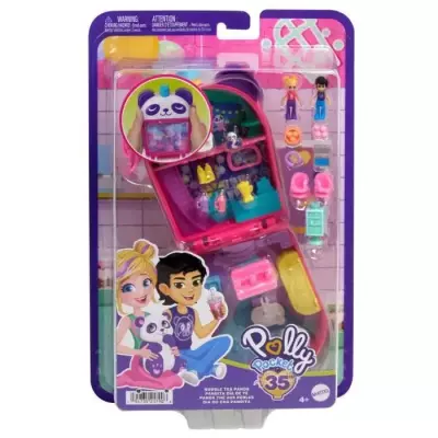 Polly Pocket-Panda Bubble Tea-Coffret avec 2 mini-figurines et panda