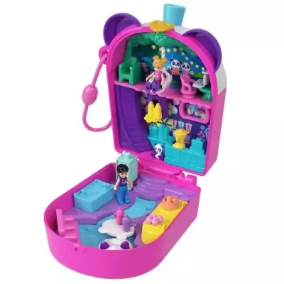 Polly Pocket-Panda Bubble Tea-Coffret avec 2 mini-figurines et panda