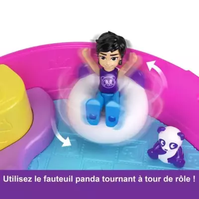 Polly Pocket-Panda Bubble Tea-Coffret avec 2 mini-figurines et panda