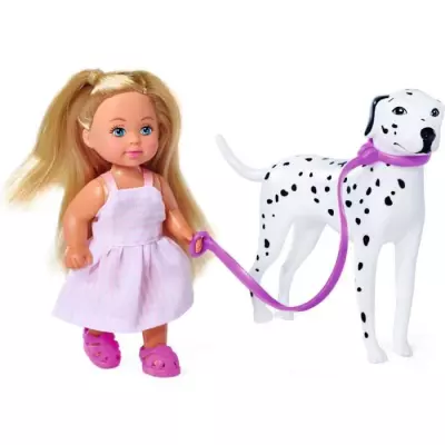 Steffi Love poupée dalmatien + Evi Love - 2 poupées 29 et 12 cm - 2