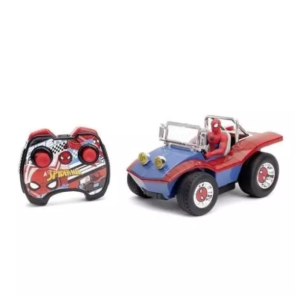 Jada - Marvel - Voiture Radiocommandée Spiderman - Fonction turbo - Figurine incluse - Des 6ans