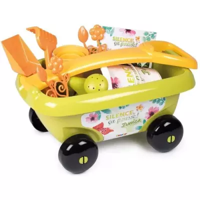 SMOBY - Silence ça Pousse Chariot garni a roulettes + accessoires - F