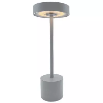 Lampe de table sans fil - LUMISKY - ROBY GREY - H30 cm - Touch en alum