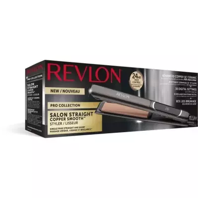 Lisseur REVLON Salon Straight Copper Smoth Styler RVST2175E - plaque c