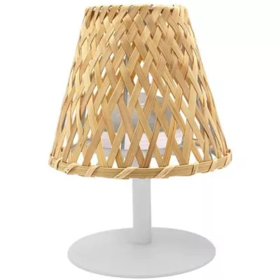 Lampe de table sans fil - LUMISKY - IBIZA - H26 cm - Bambou naturel -