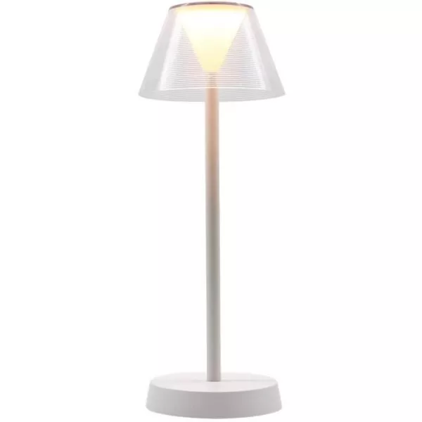 Lampe de table sans fil - LUMISKY - BEVERLY WHITE - H34 cm - LED blanc chaud