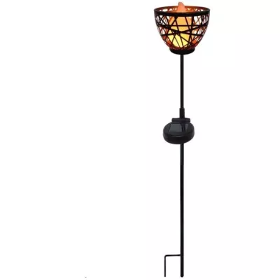 Torche solaire en métal a piquer - LUMISKY - BLOSSOM - H84.5 cm - LED