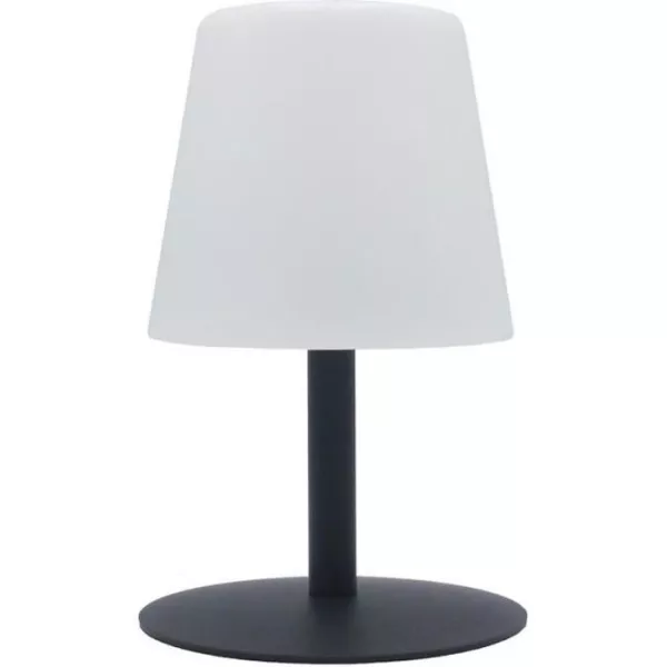 Lampe de table LED sans fil Standy Mini Rock - Lumisky - H 25 cm - Gris et blanc