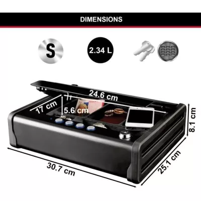 MASTER LOCK Compact safe (key + electronic code) - 2.3 L