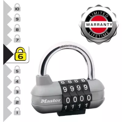 Cadenas a Combinaison - MASTER LOCK - 1520EURD - Gris - 5,9 x 6,4 x 2,