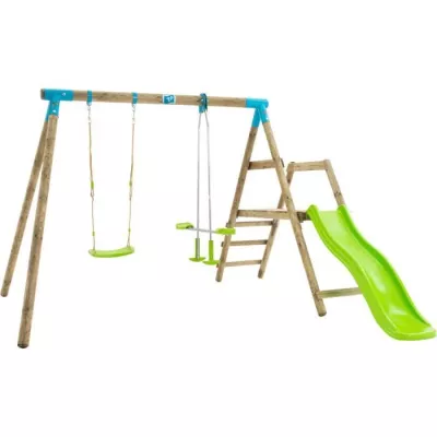 Station palmier tp toys balancoire / vis-a-vis / toboggan / kit d'ancr