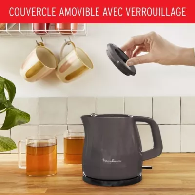 MOULINEX Bouilloire électrique sans fil, 0,8 L, Filtre anticalcaire,