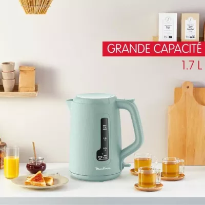 MOULINEX Bouilloire électrique 1.7 L, Indicateur 1 tasse, Filtre anti