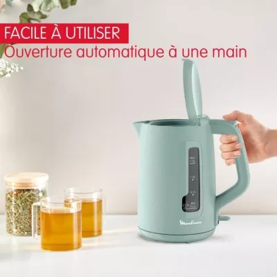 MOULINEX Bouilloire électrique 1.7 L, Indicateur 1 tasse, Filtre anti