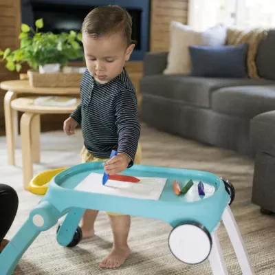 Trotteur + Table d'Activité Enfant 4 en 1 - JEU A RESSORT