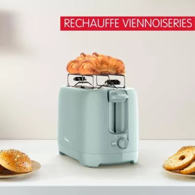 MOULINEX 2-slot toaster, 7 browning levels, Warms pastries, Wide slots