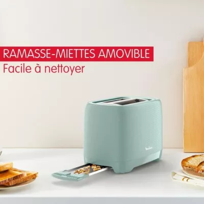 MOULINEX 2-slot toaster, 7 browning levels, Warms pastries, Wide slots