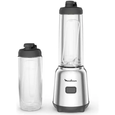 MOULINEX Blender mixeur, 300 W, 2 bouteilles Tritan a emporter, 4 lame