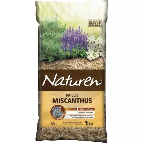 NATUREN Paillis de Miscanthus 60L