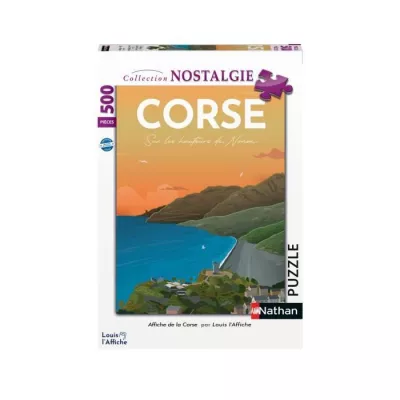 Puzzle 500 pieces, Affiche de la Corse/Louis l'Affiche, Des 10 ans, Co