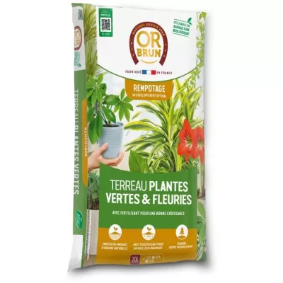 Terreau plantes vertes et fleuries d'intérieur - OR BRUN - OBRTPV20N