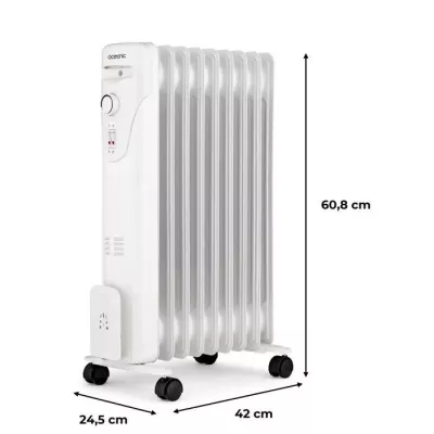 Radiateur bain d'huile électrique - 2000 Watts - OCEANIC - 3 puissanc