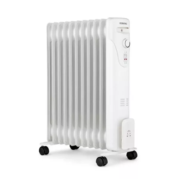 Electric radiator oil bath 2500W Oceanic - 3 powers - 11 elements - White - Mobile