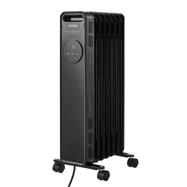 Electric radiator oil bath 1500W Oceanic - 3 powers - Electronic thermostat - Remote control - Mobile - Black