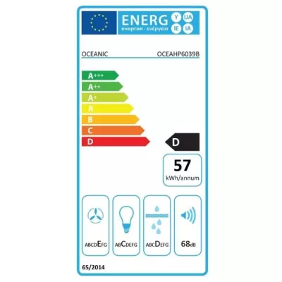 Hotte pyramide OCEANIC OCEAHP6039B - 60 cm