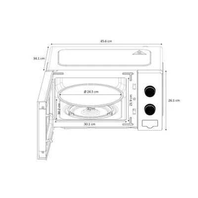 Micro-ondes OCEANIC MO20W11 Blanc 45,4 x H26,1 x P32,6 cm - 20L