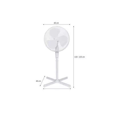 Ventilateur sur pied OCEANIC - 45W - Diametre 40 cm - Hauteur réglabl