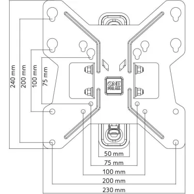 ONE FOR ALL WM2251 - Tilt & Rotate Wall Mount (180 °) for TVs from 13