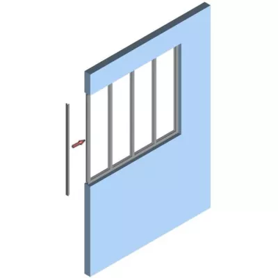 OPTIMUM Black glass roof termination post - 108 cm