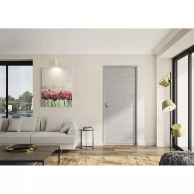 OPTIMUM Bloc Porte ajustable décor chene gris clair BILBAO - 204 x 83