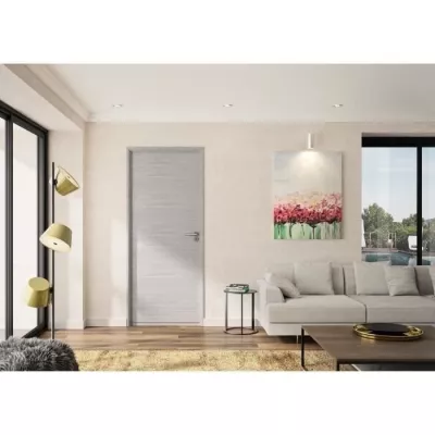 OPTIMUM Bloc Porte ajustable décor chene gris clair BILBAO - 204 x 83