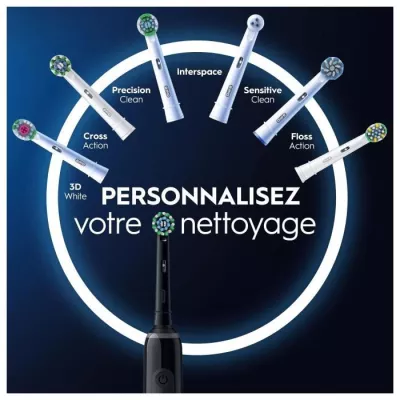 Brosse a dents électriques Oral-B Pro 3 3900 - Lot de 2 - 2 manches n