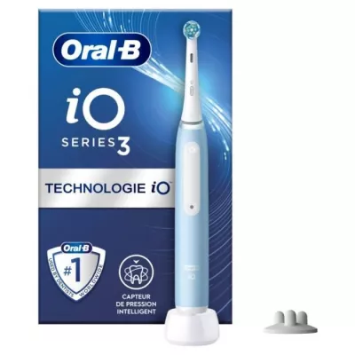 Oral-B iO 3S Brosse a Dents Électrique Bleue, 1 Brossette